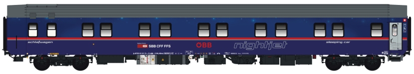 L.S. Models LS49000 - H0 - Schlafwagen Nightjet, ÖBB, Ep. VI